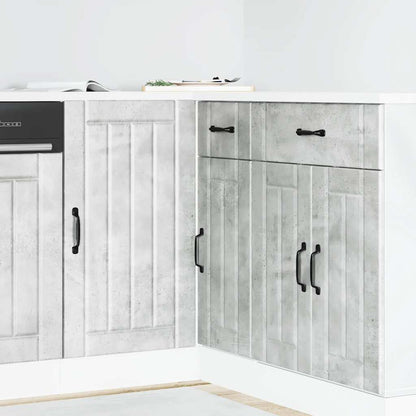 Kitchen Base Cabinet Lucca Concrete Grey Engineered Wood