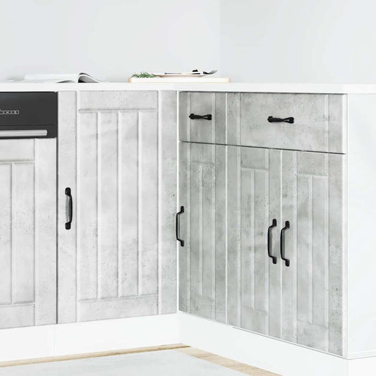 Kitchen Base Cabinet Lucca Concrete Grey Engineered Wood