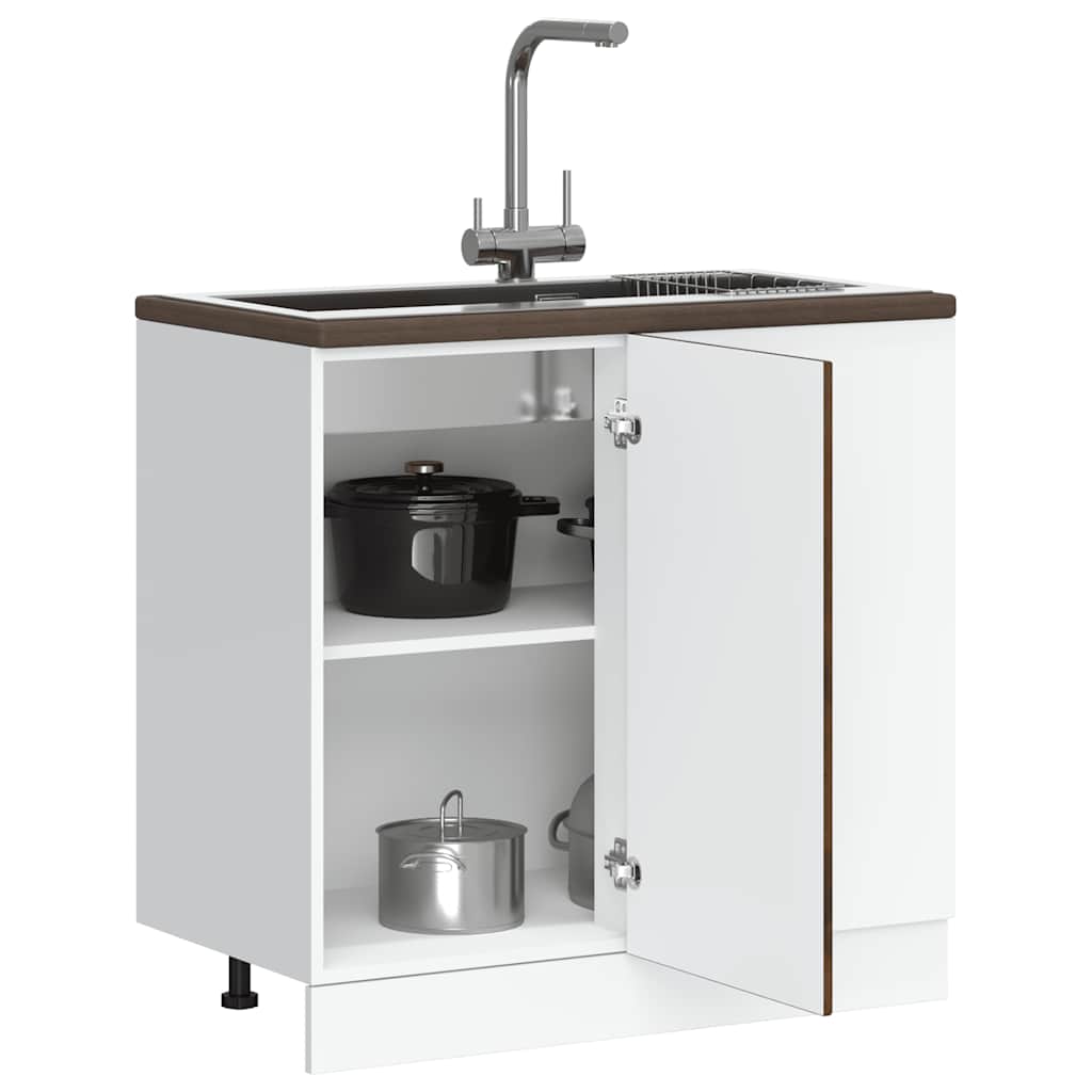 Kitchen Base Cabinet Lucca Smoked Oak Engineered Wood