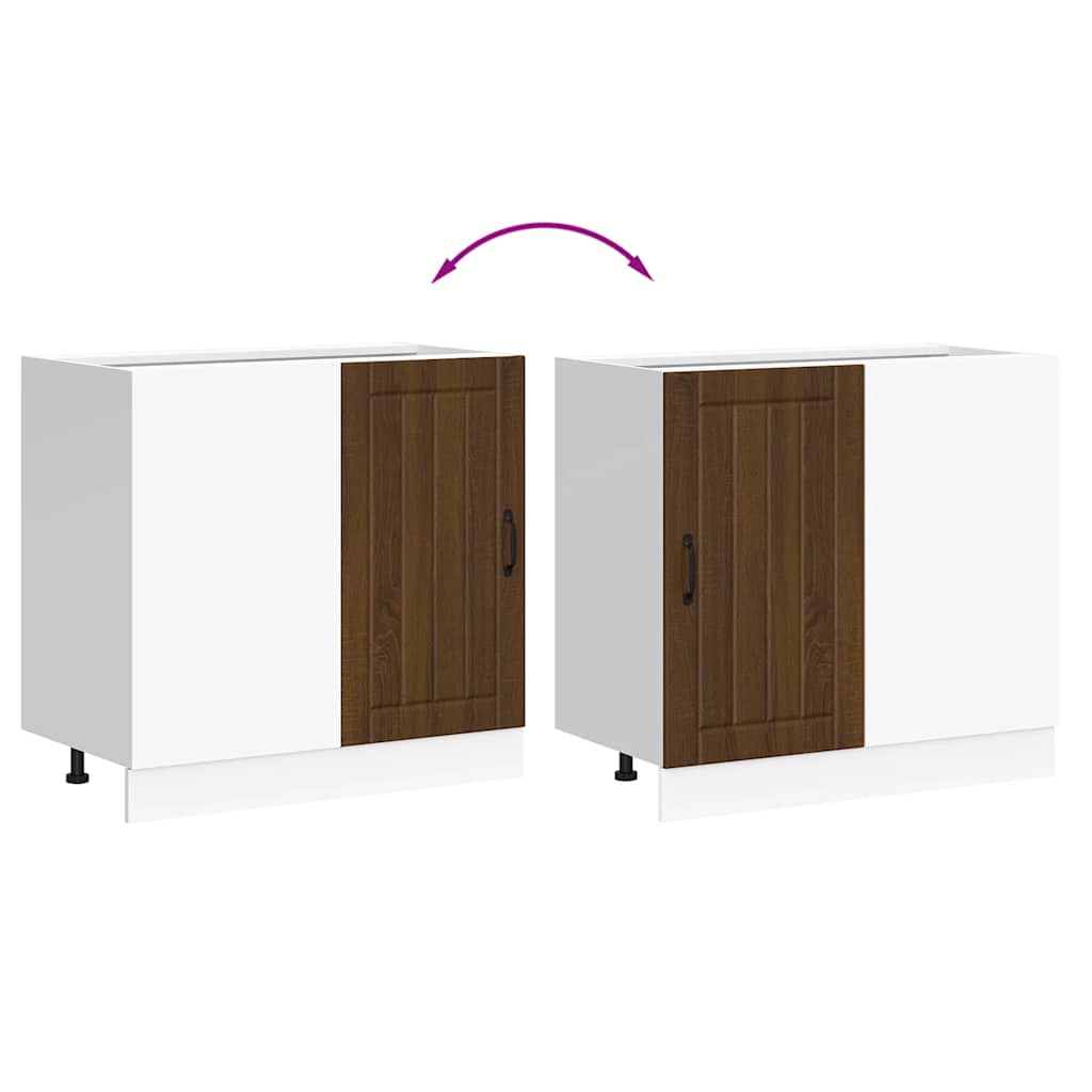 Kitchen Base Cabinet Lucca Brown Oak Engineered Wood