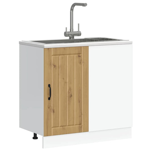 Kitchen Base Cabinet Lucca Artisan Oak Engineered Wood