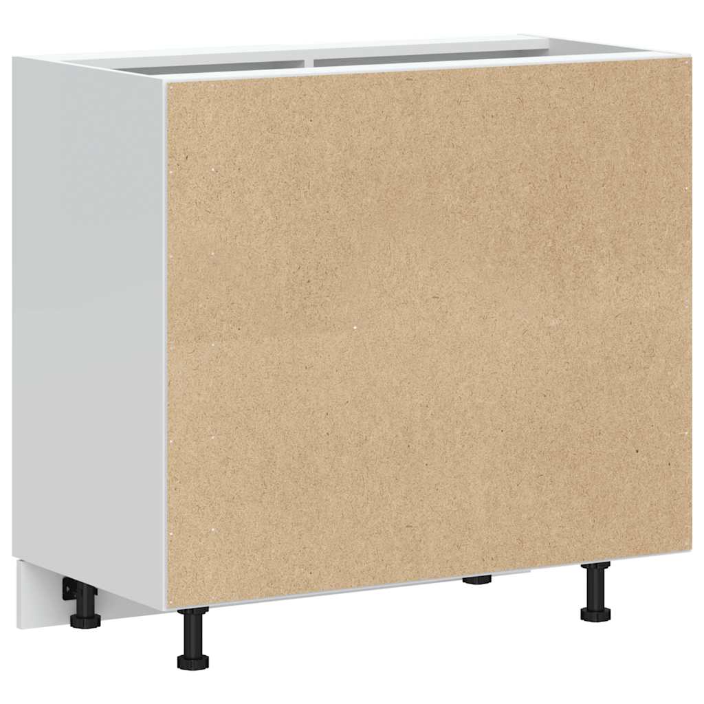 Kitchen Base Cabinet "Kalmar" Black Engineered Wood