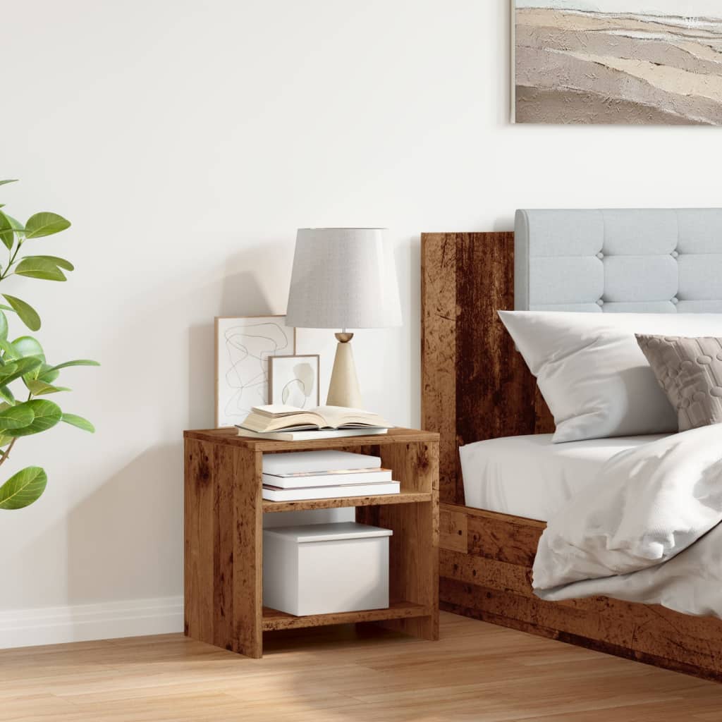Bedside Cabinet Old Wood 40x30x40 cm Engineered Wood