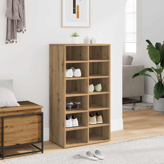 Shoe Rack Artisan Oak 54x34x100.5 cm Engineered Wood