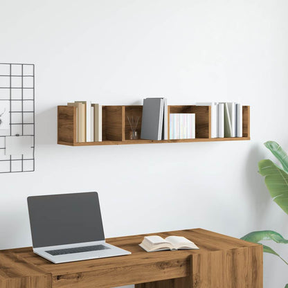 CD Wall Shelf Artisan Oak 100x18x18 cm Engineered Wood