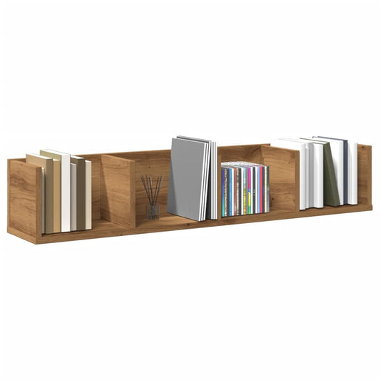 CD Wall Shelf Artisan Oak 100x18x18 cm Engineered Wood