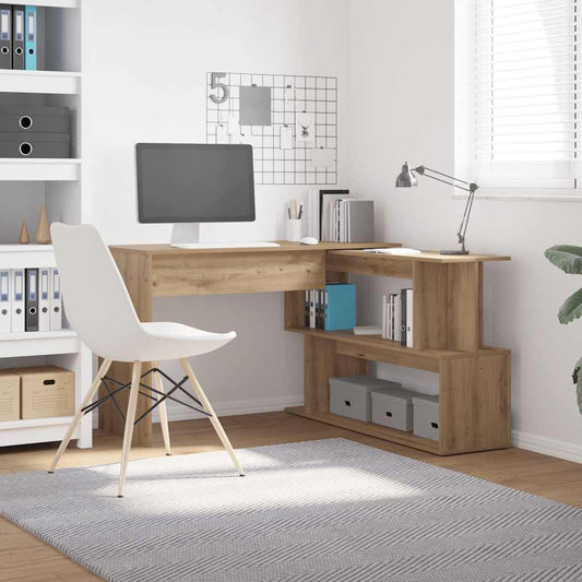 Corner Desk Artisan Oak 200.5x50x76 cm Engineered Wood