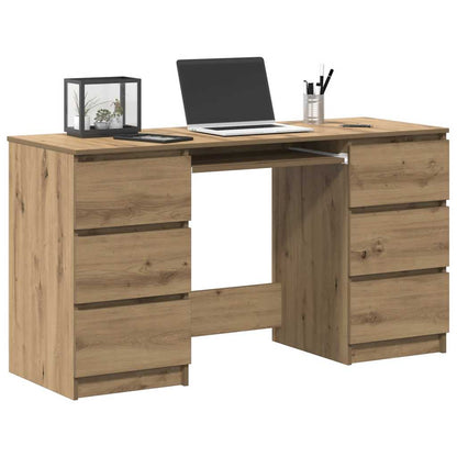 Writing Desk Artisan Oak 140x50x77 cm Engineered Wood