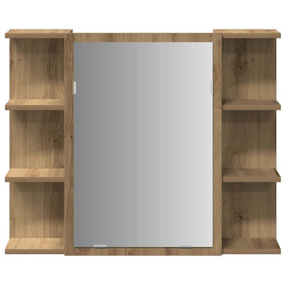 Bathroom Mirror Cabinet Artisan Oak 80x20.5x64 cm Engineered Wood