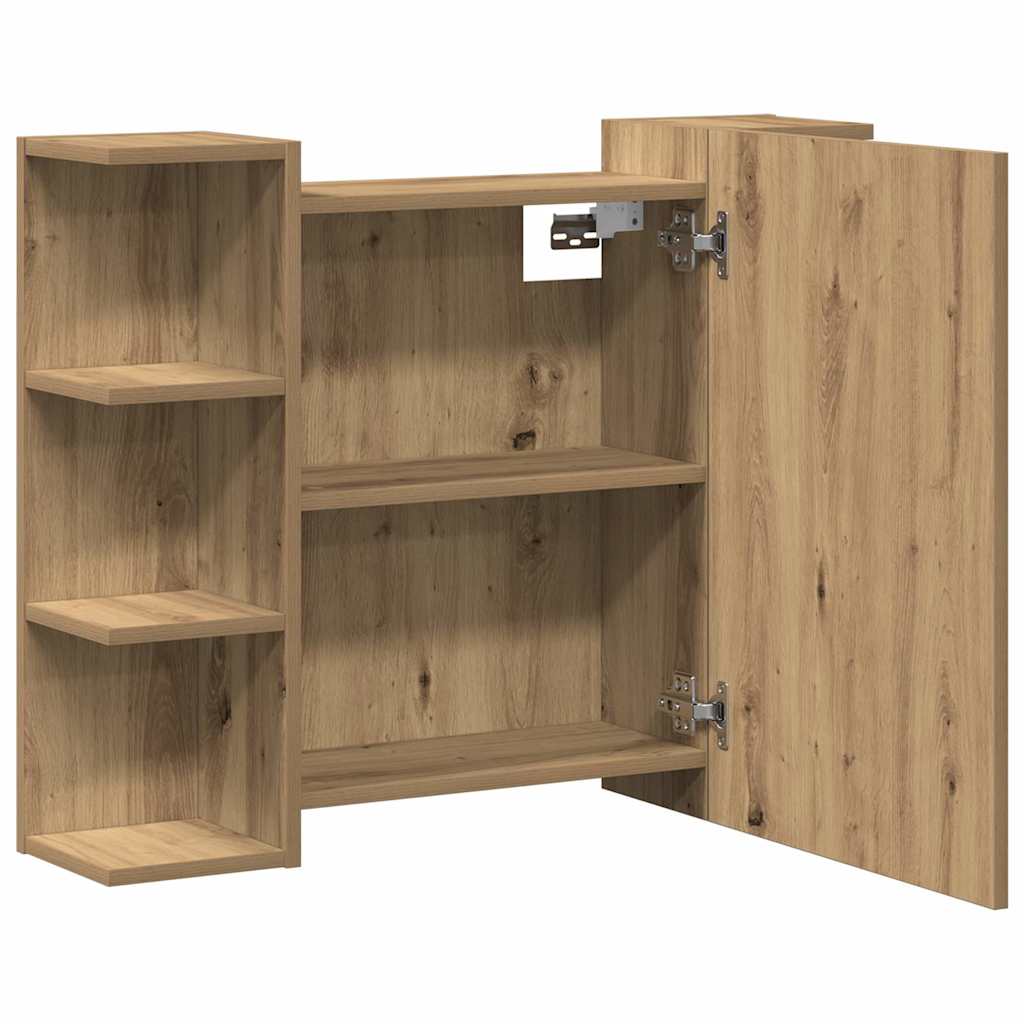 Bathroom Mirror Cabinet Artisan Oak 80x20.5x64 cm Engineered Wood