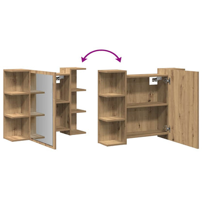 Bathroom Mirror Cabinet Artisan Oak 80x20.5x64 cm Engineered Wood