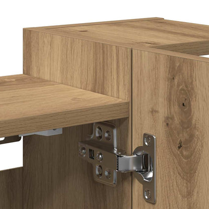 Bathroom Mirror Cabinet Artisan Oak 80x20.5x64 cm Engineered Wood