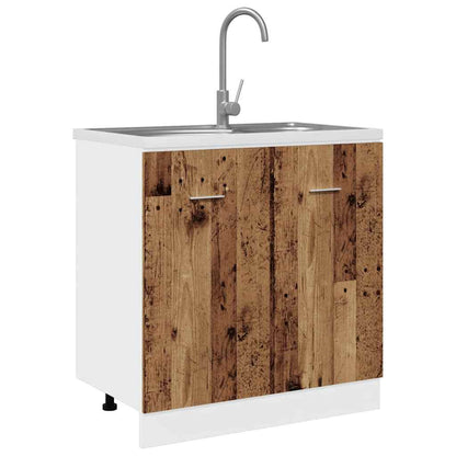 Sink Bottom Cabinet Lyon Old Wood 80x46x81.5 cm Engineered Wood