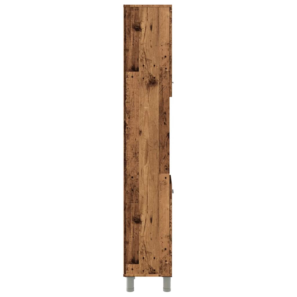 Bathroom Cabinet Old Wood 30x30x179 cm Engineered Wood