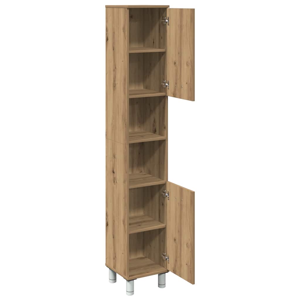 Bathroom Cabinet Artisan Oak 30x30x179 cm Engineered Wood