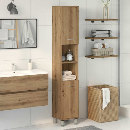 Bathroom Cabinet Artisan Oak 30x30x179 cm Engineered Wood