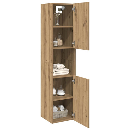 Bathroom Hanging Cabinet Artisian Oak 30x30x130 cm Engineered Wood