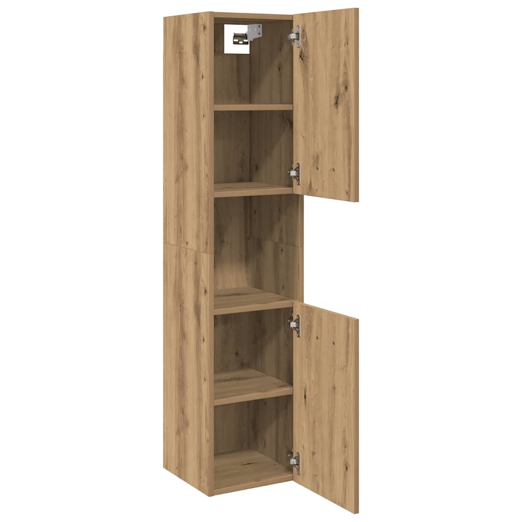 Bathroom Hanging Cabinet Artisian Oak 30x30x130 cm Engineered Wood