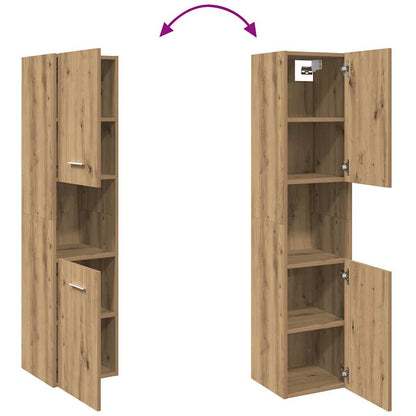 Bathroom Hanging Cabinet Artisian Oak 30x30x130 cm Engineered Wood