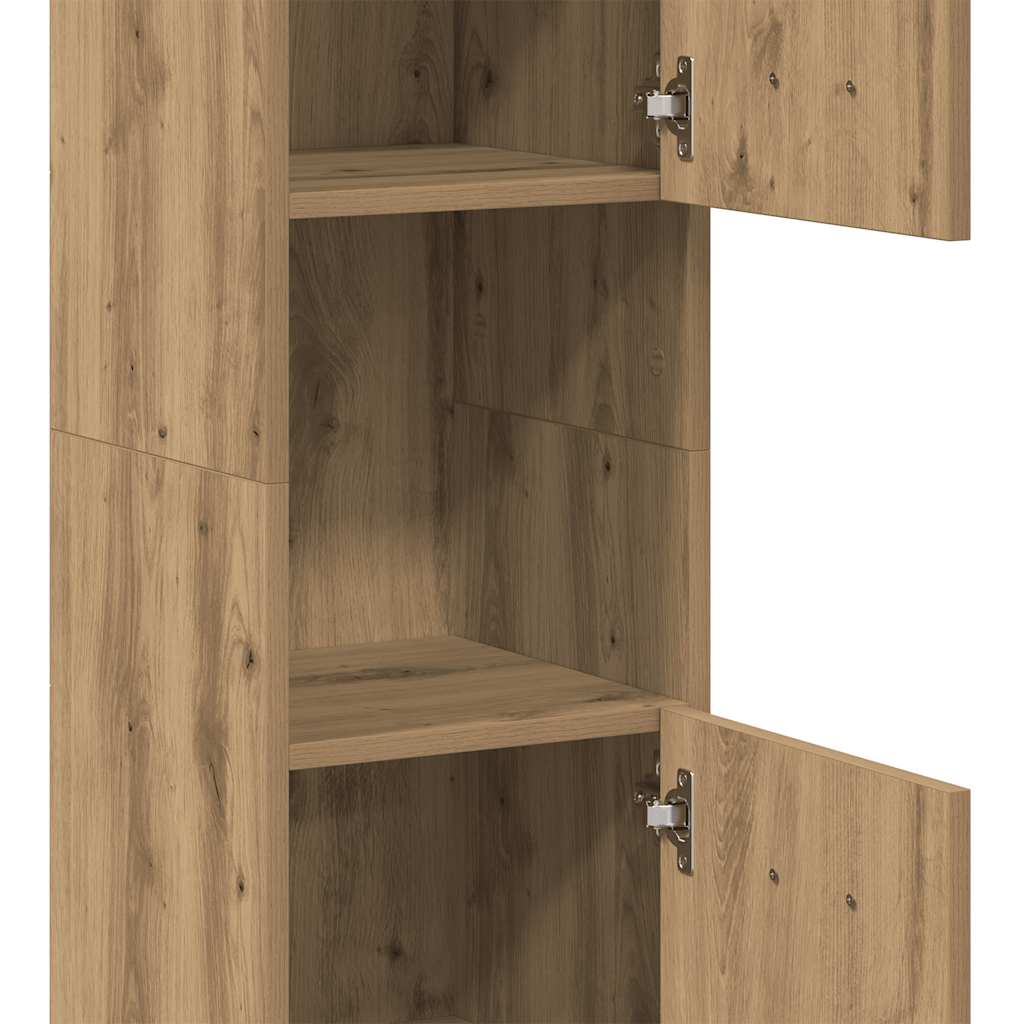 Bathroom Hanging Cabinet Artisian Oak 30x30x130 cm Engineered Wood
