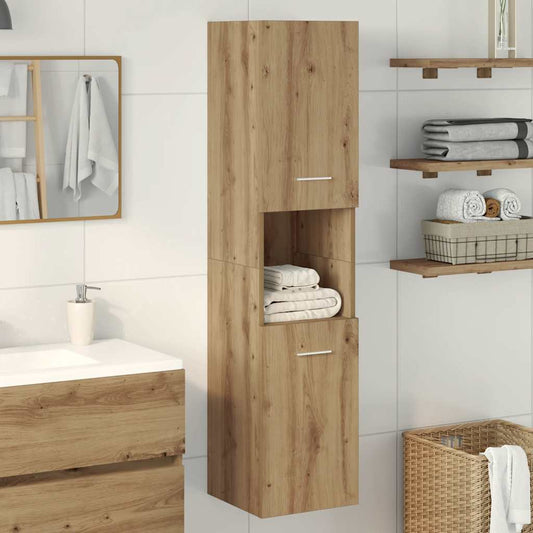 Bathroom Hanging Cabinet Artisian Oak 30x30x130 cm Engineered Wood