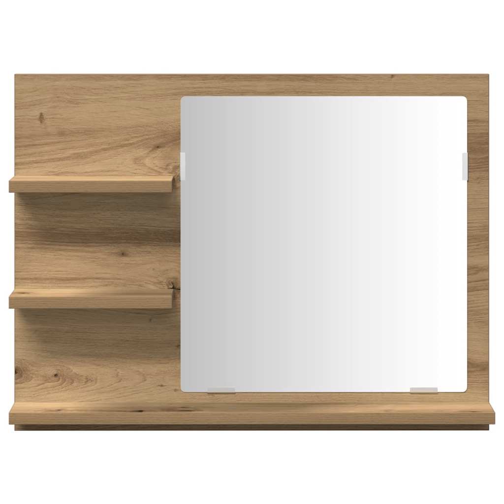 Bathroom Mirror Cabinet Artisan Oak 60x10.5x45 cm