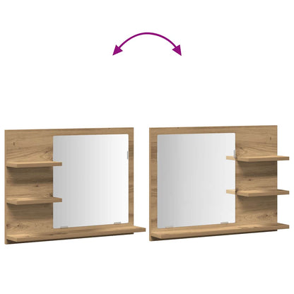 Bathroom Mirror Cabinet Artisan Oak 60x10.5x45 cm