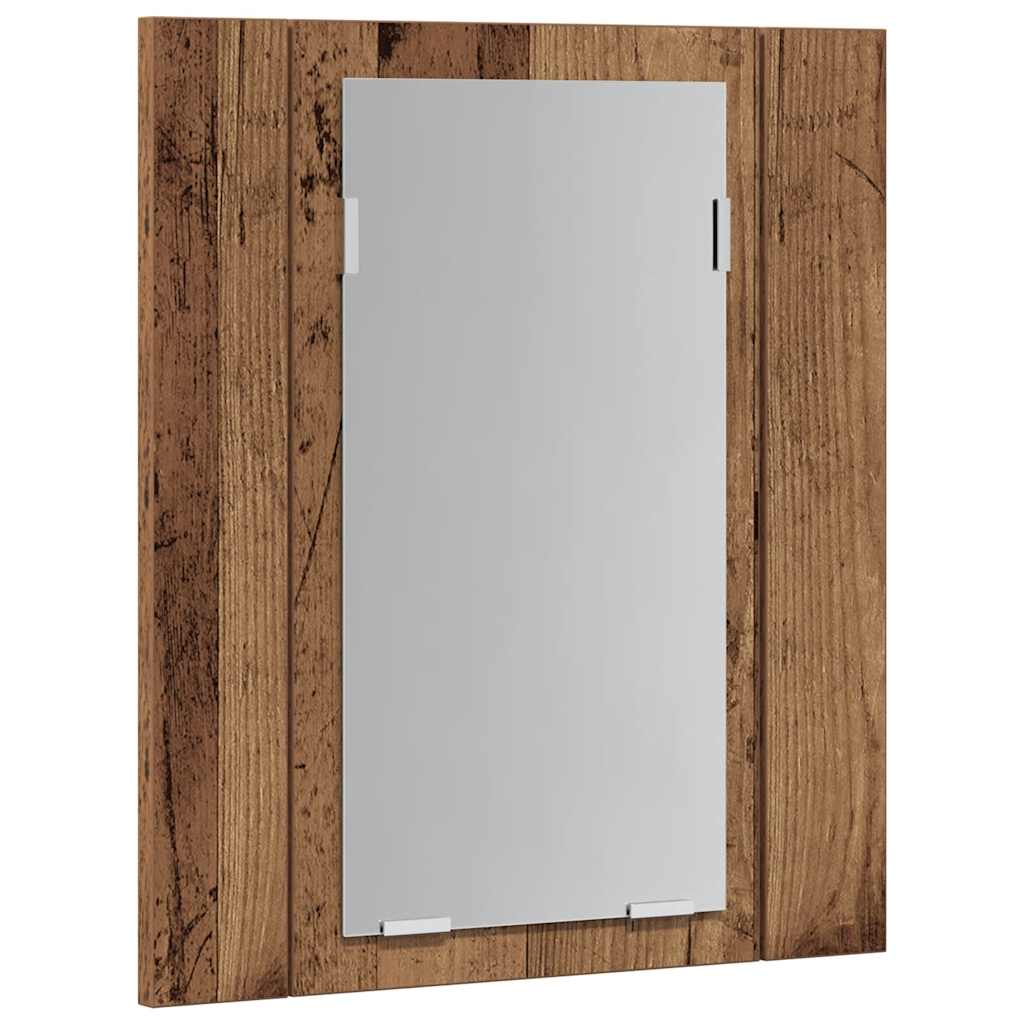 LED Bathroom Mirror Cabinet Old Wood 40x12x45 cm Engineered Wood