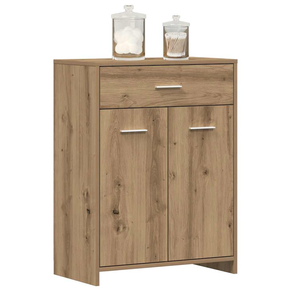 Bathroom Cabinet Artisan Oak 60x33x80 cm Engineered Wood