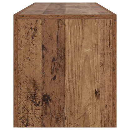 TV Cabinet with LED Lights Old Wood 140x36.5x40 cm Engineered Wood