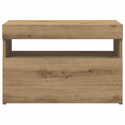 TV Cabinets with LED Lights 2 pcs Artisan Oak Engineered Wood