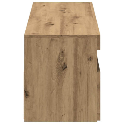 TV Cabinets with LED Lights 2 pcs Artisan Oak Engineered Wood