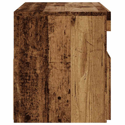 TV Cabinet with LED Lights Old Wood 75x35x40 cm Engineered Wood