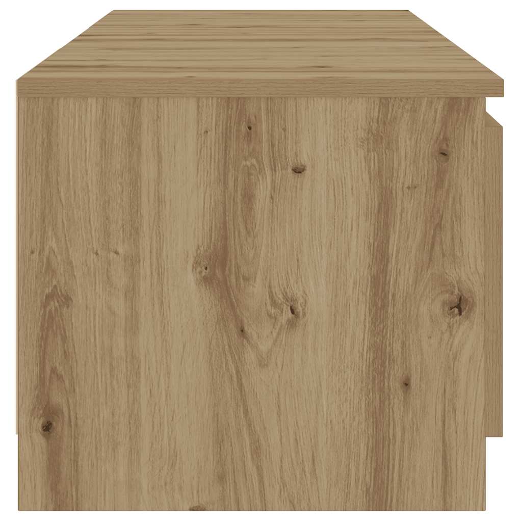 TV Cabinet with LED Lights Artisian Oak 140x40x36 cm Engineered Wood