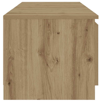 TV Cabinet with LED Lights Artisian Oak 140x40x36 cm Engineered Wood