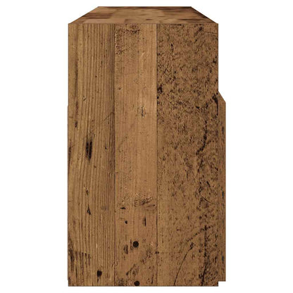 TV Cabinet with LED Lights Old Wood 120x30x50 cm Engineered Wood