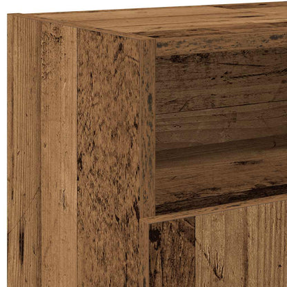 TV Cabinet with LED Lights Old Wood 120x30x50 cm Engineered Wood