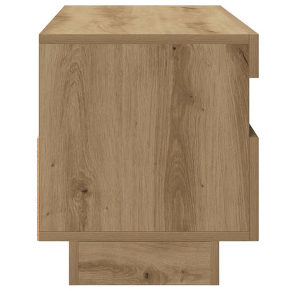 TV Cabinet with LED Lights Artisian Oak 100x35x40 cm Engineered Wood