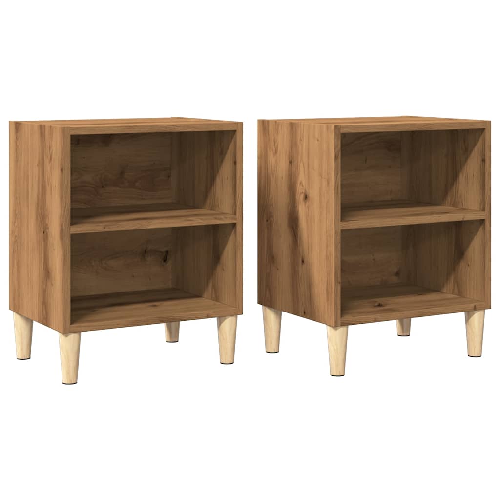 Bedside Cabinets 2 pcs Artisan Oak 40x30x50 cm Engineered Wood