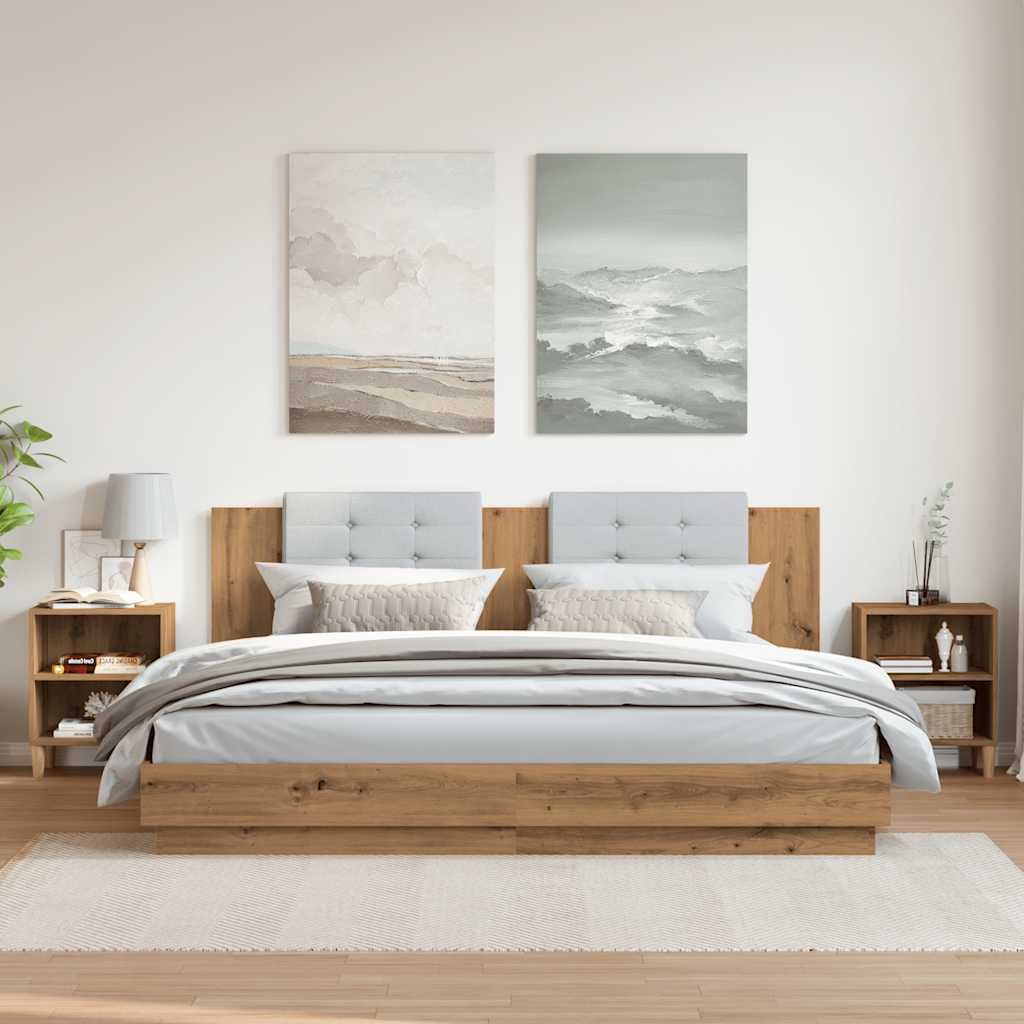 Bedside Cabinets 2 pcs Artisan Oak 40x30x50 cm Engineered Wood