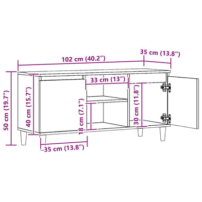 TV Cabinet Artisan Oak 102x35x50 cm Engineered Wood