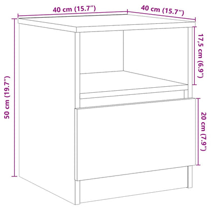 Bedside Cabinets 2 pcs Old Wood 40x40x50 cm Engineered Wood