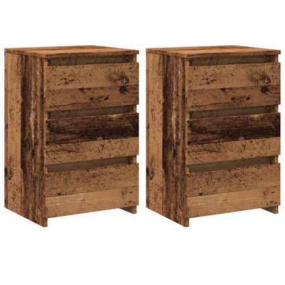 Bedside Cabinets 2 pcs Old Wood 40x35x62.5 cm Engineered Wood