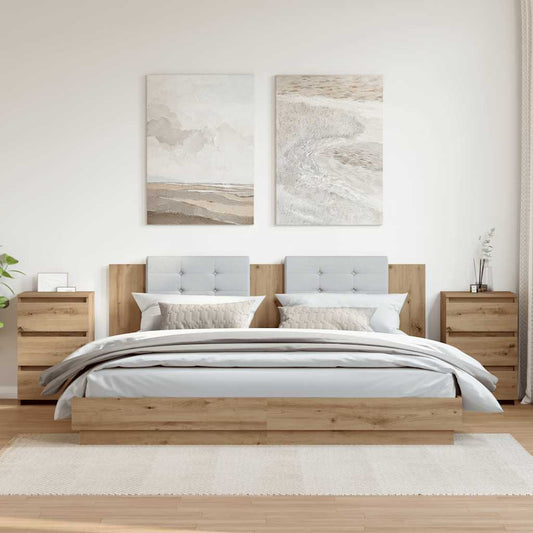 Bedside Cabinets 2 pcs Artisan Oak 40x35x62.5 cm Engineered Wood