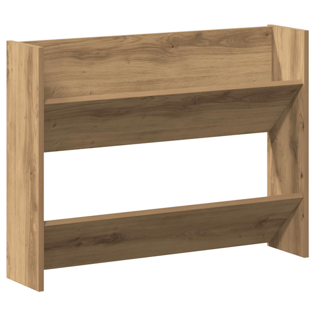 Wall Shoe Cabinet Artisan Oak 80x18x60 cm Engineered Wood