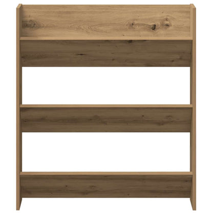 Wall Shoe Cabinet Artisan Oak 80x18x90 cm Engineered Wood