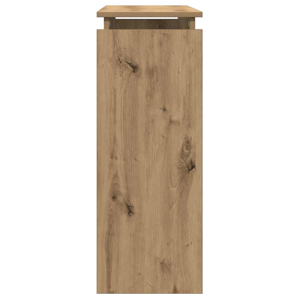 Console Table Artisan Oak 80x30x80 cm Engineered Wood