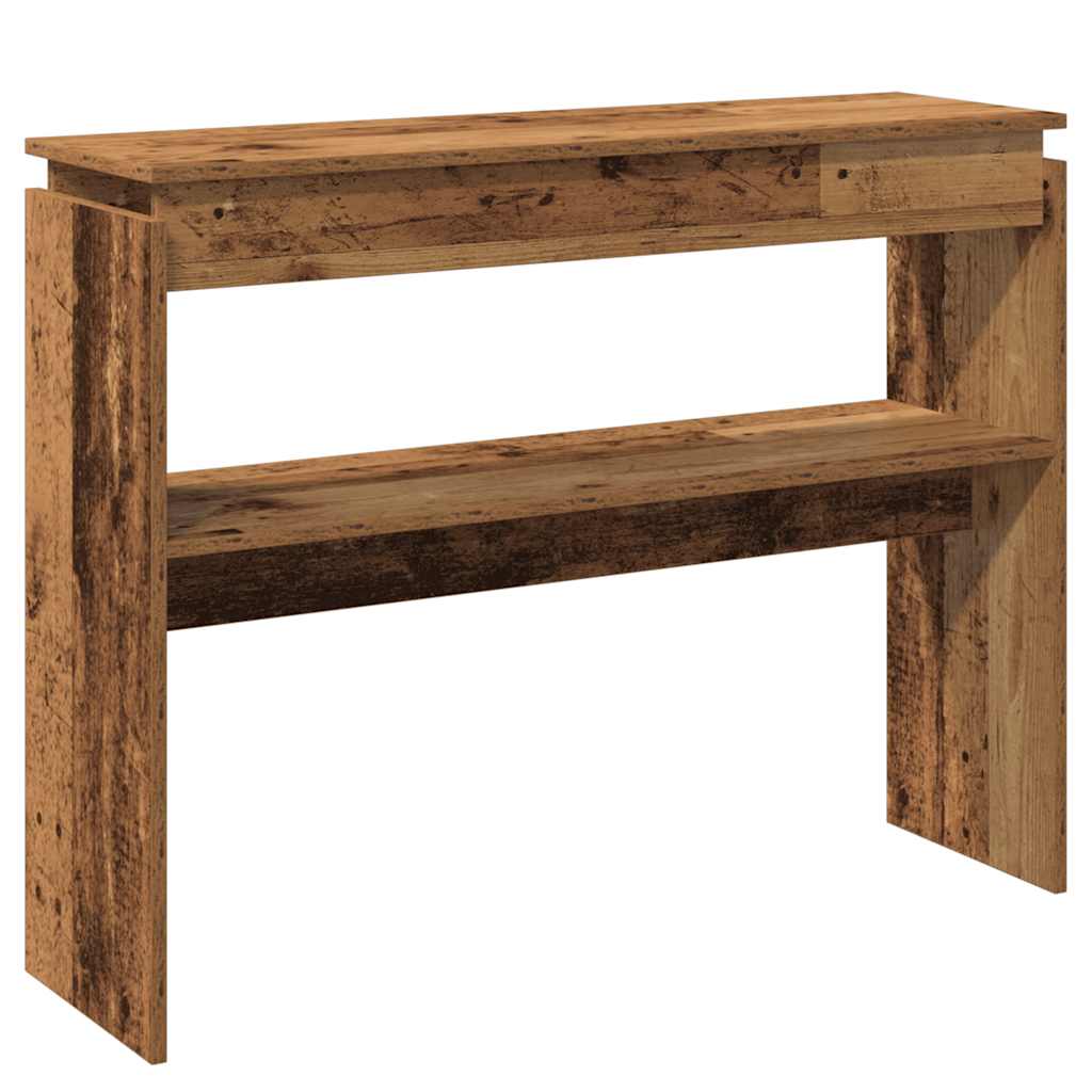 Console Table Old Wood 102x30x80 cm Engineered Wood