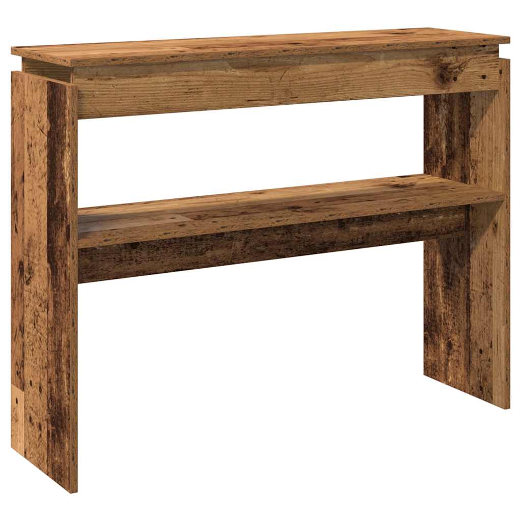 Console Table Old Wood 102x30x80 cm Engineered Wood