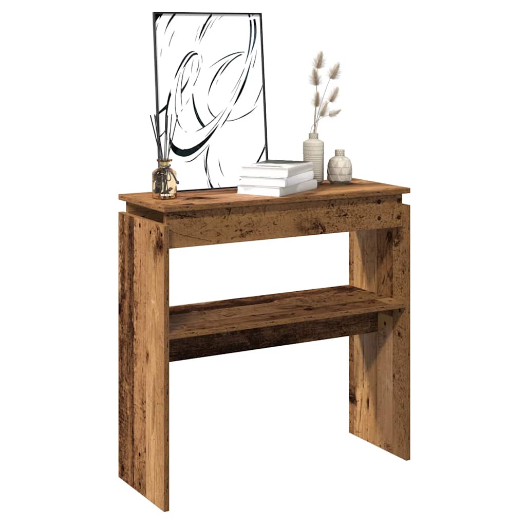 Console Table Old Wood 102x30x80 cm Engineered Wood
